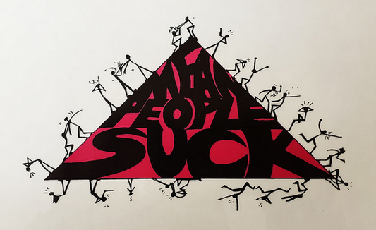 Mean People Suck Window Sticker - HalfMoonMusic