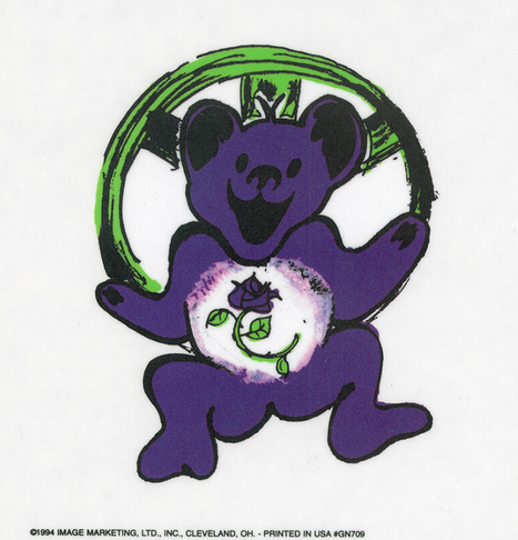 Purple Bear Window Sticker - HalfMoonMusic