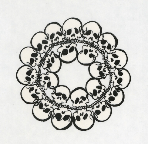 Circle Skulls Window Sticker - HalfMoonMusic
