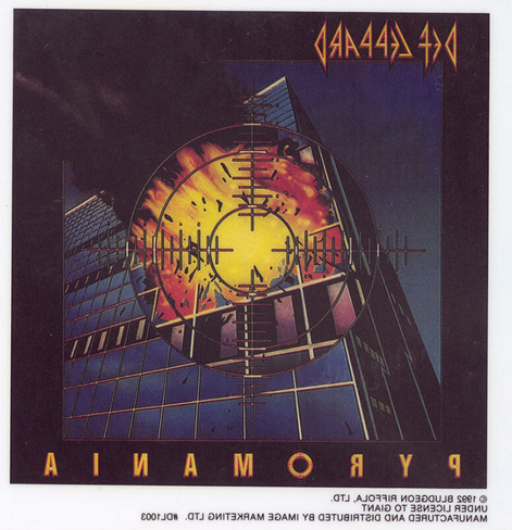 Def Leppard Pyromania Static Sticker - HalfMoonMusic