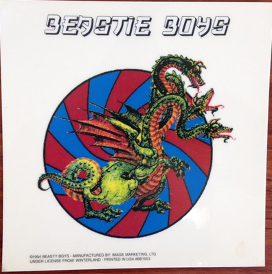 Beastie Boy Dragon Window Sticker - HalfMoonMusic