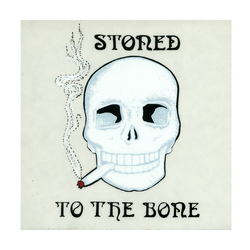 Stoned to the Bone Window Sticker - HalfMoonMusic