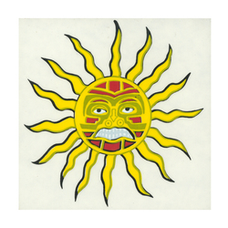 Tribal Sun Window Sticker - HalfMoonMusic