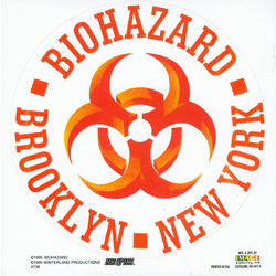 Biohazard Brooklyn Window Sticker - HalfMoonMusic