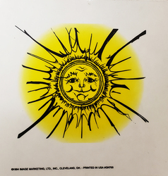 Happy Sun Window Sticker - HalfMoonMusic