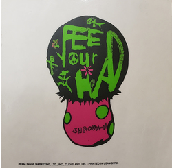 Feed Your Head Window Sticker - HalfMoonMusic