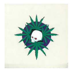 Pot Skull Window Sticker - HalfMoonMusic
