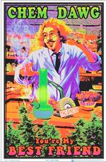 Chem Dog Blacklight Poster - HalfMoonMusic