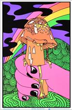 Sexy Mushroom Blacklight Poster - HalfMoonMusic