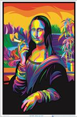 Mona Lisa Joint Blacklight Poster - HalfMoonMusic