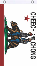 Cheech And Chong Cali Bear Flag - HalfMoonMusic