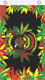 Rasta Dude Flag - HalfMoonMusic