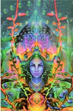 Ocean Goddess Blacklight Poster - HalfMoonMusic