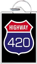 Highway 420 Keychain - HalfMoonMusic