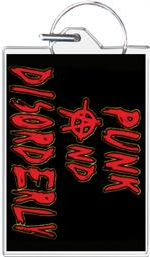 Punk and Disorderly Keychain - HalfMoonMusic