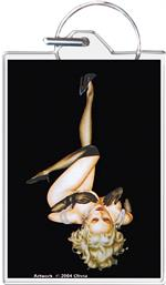 Bettie Page Olivia Keychain - HalfMoonMusic