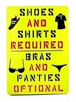 Shoes and Shirt Metal Sign - HalfMoonMusic