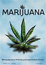 Marijuanna Metal Sign - HalfMoonMusic