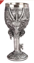 Silver Dragon Goblet - HalfMoonMusic