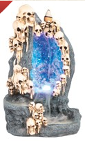 LED Skull Village Backflow Incense Burner - HalfMoonMusic