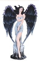 Dark Angel Fairy Statue - HalfMoonMusic