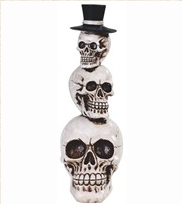 Stacked Skull Statue - HalfMoonMusic