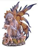 Autumn Fairy Statue - HalfMoonMusic