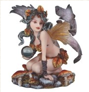 Autumn Fairy Statue - HalfMoonMusic