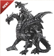 Triplet Dragon Statue - HalfMoonMusic