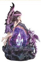 LED Dragon and Fairy Statue - HalfMoonMusic