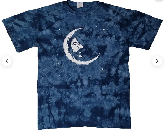 Men's Tie Dye Jerry  Moon T-Shirt - HalfMoonMusic