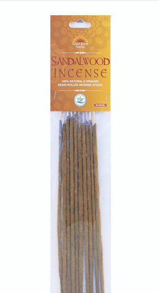 Sandalwood Artisian Rolled Incense Sticks - HalfMoonMusic