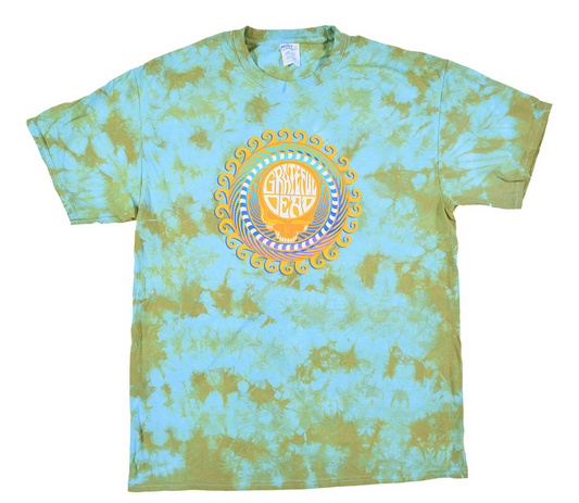 Men's Grateful Dead Orange Sunshine Stealie Tie-Dye T-Shirt - HalfMoonMusic