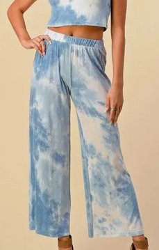 Women's Rayon Spandex Tie-Dye Flowy Elastic Waist Leggings - HalfMoonMusic