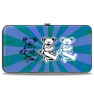 Grateful Dead Dancing Bear Trio Sunburst Hinged Wallet - HalfMoonMusic
