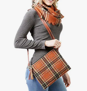 Crossbody Tassel Zipper Clutch Bag - HalfMoonMusic