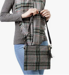 Crossbody Tassel Zipper Clutch Bag - HalfMoonMusic