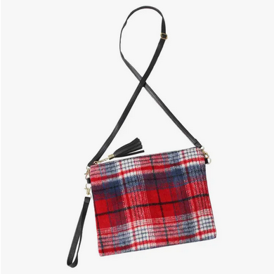 Crossbody Tassel Zipper Clutch Bag - HalfMoonMusic