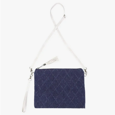 Crossbody Tassel Zipper Clutch Bag - HalfMoonMusic