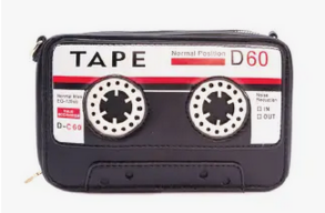 Cassette Tape Crossbody Purse - HalfMoonMusic