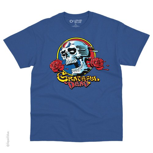 Men's Grateful Dead Melt Your Skull & Roses T-Shirt - HalfMoonMusic