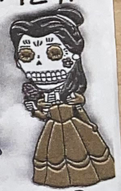 Belle Sugar Skull Hat Pin - HalfMoonMusic