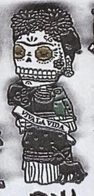 Frida Khalo Sugar Skull Hat Pin - HalfMoonMusic