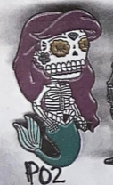 Ariel Sugar Skull Hat Pin - HalfMoonMusic