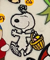 Snoopy Basket Patch - HalfMoonMusic