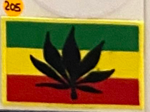 Rasta Leaf Flag Patch - HalfMoonMusic