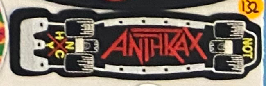 Anthrax Skateboard Patch - HalfMoonMusic