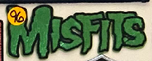 Misfits Green Letters Patch - HalfMoonMusic