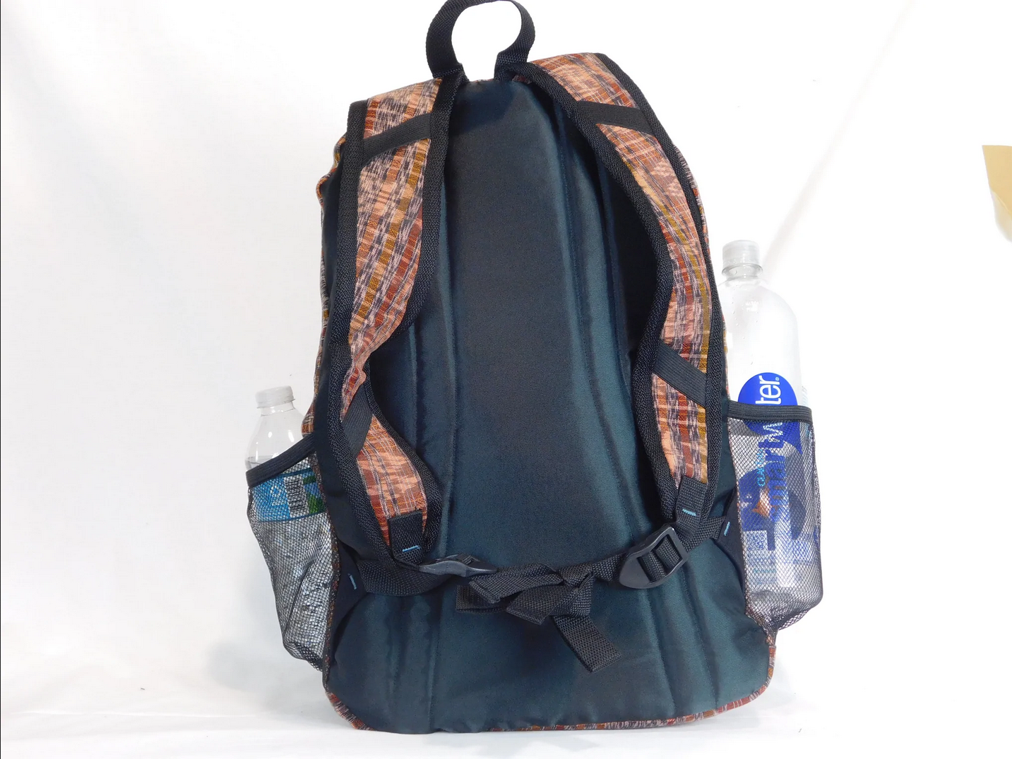 Large Hand-Woven Cotton Brocade Patchwork Backpack - HalfMoonMusic