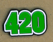 420 Enamel Pin - HalfMoonMusic